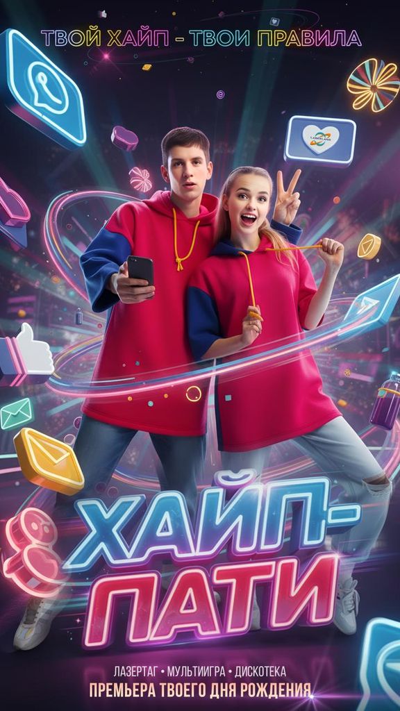 Тематическая программа «Хайп-пати» на детский день рождения